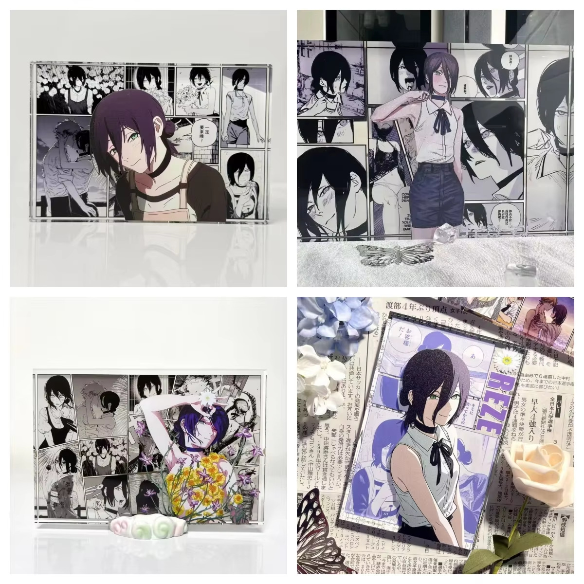 chainsaw man anime standing plate