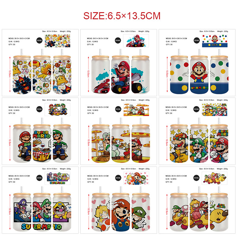 Super Mario anime glass cup 350ml