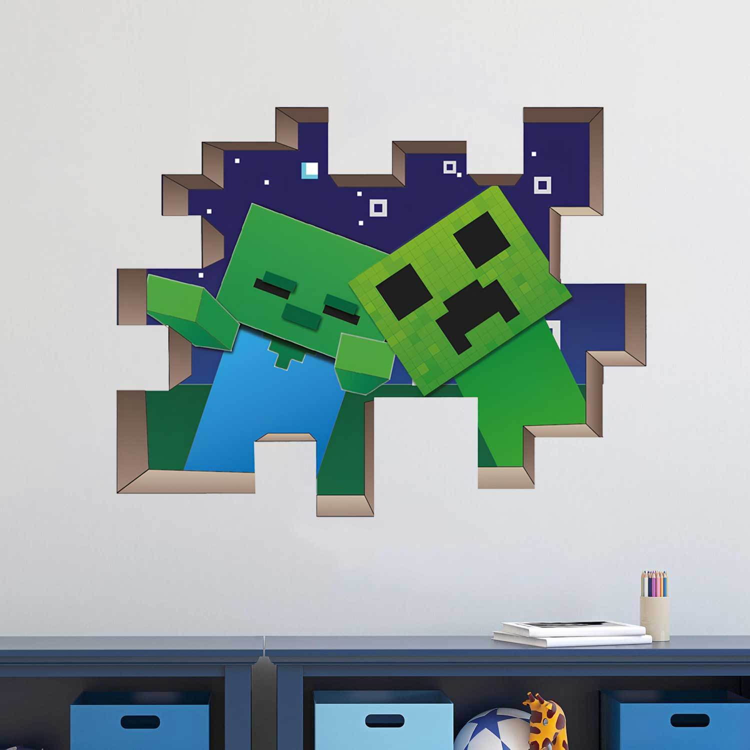 Minecraft anime 3D stickers 42*54cm
