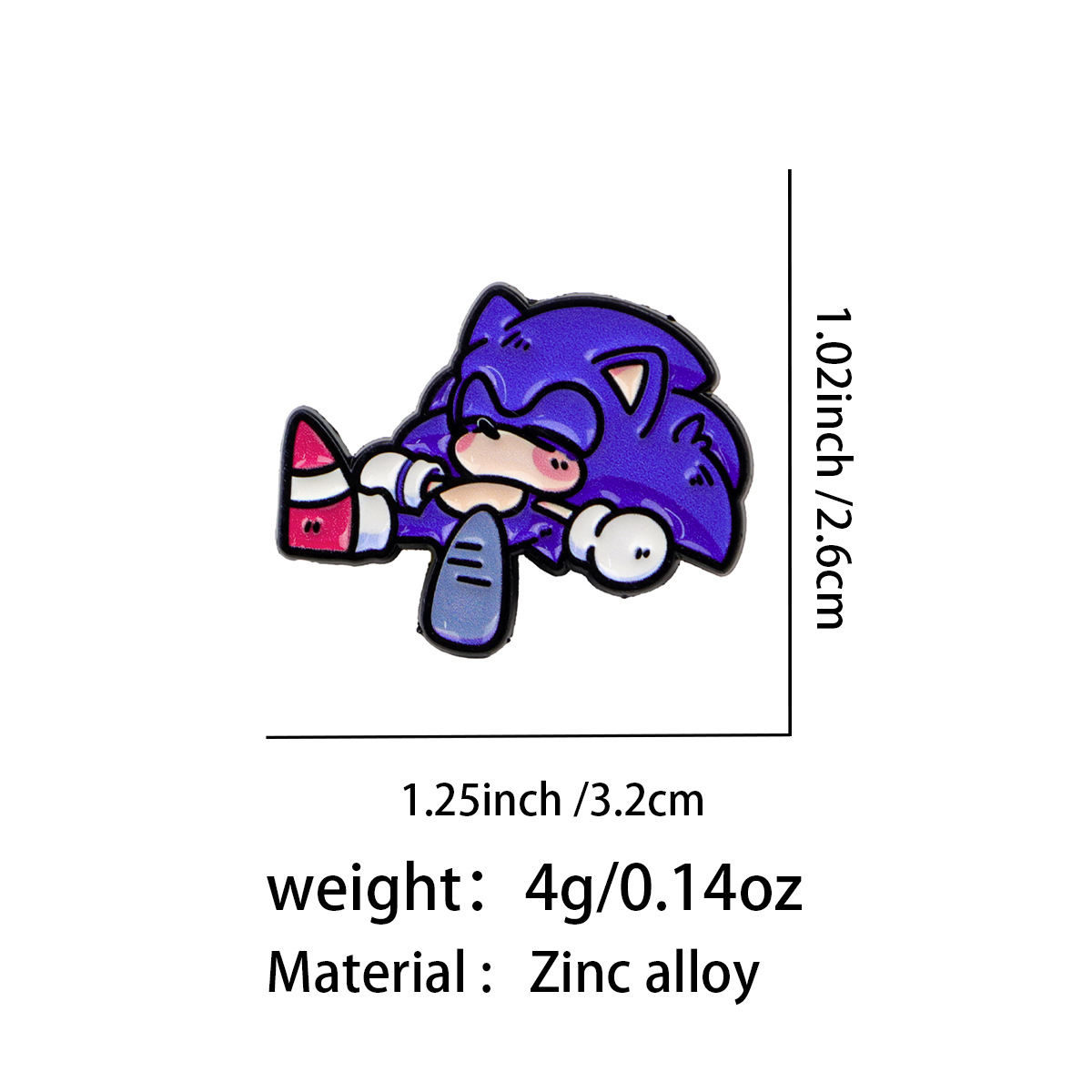 Sonic anime pin