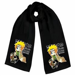 Naruto-2 Black Double-sided water velvet impression scarf 