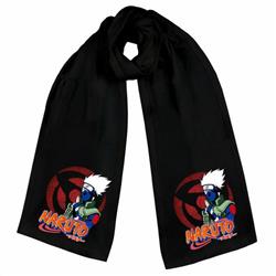 Naruto-10 Black Double-sided water velvet impression scarf