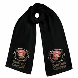 One Piece-5 Black Double-sided water velvet impression scarf 