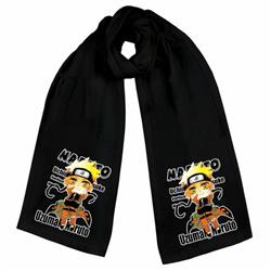 Naruto-1 Black Double-sided water velvet impression scarf 