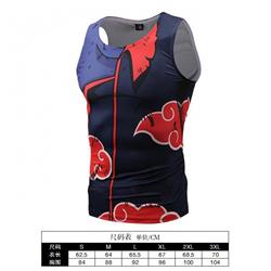 Naruto Cartoon Print Muscle Vest Men's Sports T-Shirt 