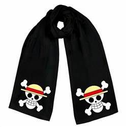 One Piece-6 Black Double-sided water velvet impression scarf 