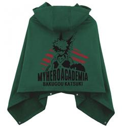 My Hero Academia-2 Dark green Not down the cotton Double buckle Hooded One size