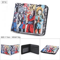 Dragon Ball B718 Full color PU twill two fold short wallet 11X10CM