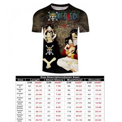 One Piece Full color short sleeve t-shirt 9 sizes from S to 6XL TXKH3204