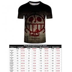 One Piece Full color short sleeve t-shirt 9 sizes from S to 6XL TXKH3205