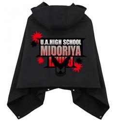 My Hero Academia-2 Black Not down the cotton Double buckle Hooded One size