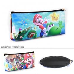 Mario Full color PU zipper student pencil bag storage bag cosmetic bag