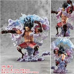 One Piece Gear fourth Luffy Boxed Figure Decoration Model 28CM 1.4KG 26X19.7X30.5CM