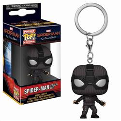 Spiderman black POP Boxed Figure Keychain pendant 5CM