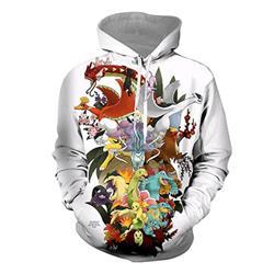 pokemon 3D anime hoodie 2xs to 4xl