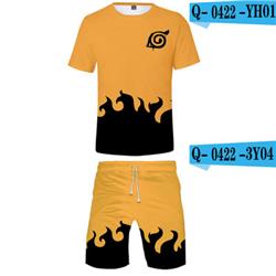 naruto anime 3D tshirt shorts sets 2xs to 4xl