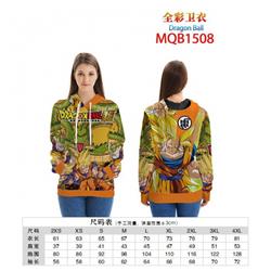 Dragon Ball Full color zipper hooded Patch pocket Coat Hoodie 9 sizes from XXS to 4XL MQB1508