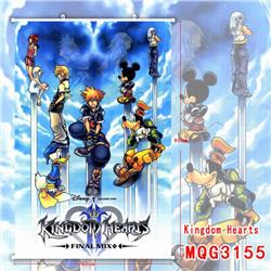 Kingdom Hearts White Plastic rod Cloth painting Wall Scroll 60X90CM MQG3155