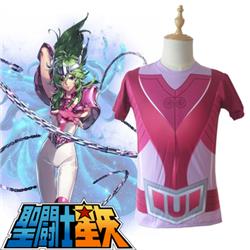 Saint Seiya Bronze Saint Shun New Andromeda Cloth Summer T-Shirt Anime Cosplay Costume S/M/L/XL