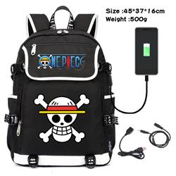 one piece usb school bag