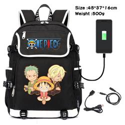 one piece usb school bag