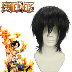 One Piece Portgas·D· Ace Black 35cm Anime Cosplay Wig 35cm