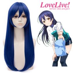 Love Live! School Idol Project Sonoda Umi Kimono Blue 60cm Anime Cosplay Wig 60cm
