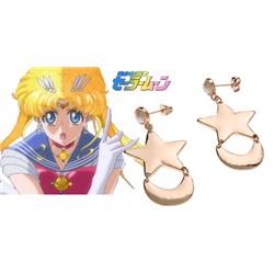 Sailor Moon Crystal Princess Sailor Moon Tsukino Usagi Moon and Star Ear-ring Cosplay Props 5cm