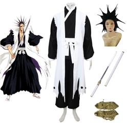 Bleach Gotei Thirteen Kenpachi Zaraki Captain of the 11th Division Soul Reaper Kimono Cosplay Costumes XXS XS S M L XL XXL XXXL 7 days prepare