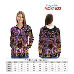 Dragon Ball Full color zipper hooded Patch pocket Coat Hoodie 9 sizes from XXS to 4XL MQX 1622