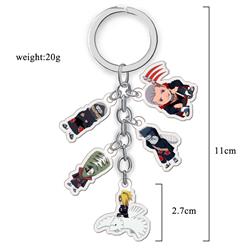 naruto anime double side acrylic keychain