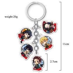 demon slayer anime double side acrylic keychain