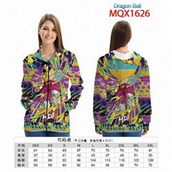 Dragon Ball Full color zipper hooded Patch pocket Coat Hoodie 9 sizes from XXS to 4XL MQX 1626