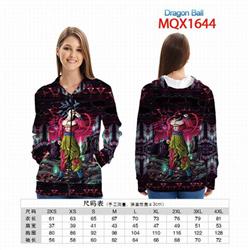 Dragon Ball Full color zipper hooded Patch pocket Coat Hoodie 9 sizes from XXS to 4XL MQX 1644