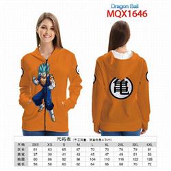 Dragon Ball Full color zipper hooded Patch pocket Coat Hoodie 9 sizes from XXS to 4XL MQX 1646