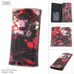 Date A Live 318# Full color button PU long wallet wallet
