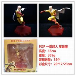 POP One Punch Man Ver. Saitama Hero suit Boxed Figure Decoration Model 18CM 359G a box of 36