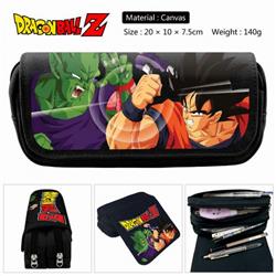Dragon Ball Anime double layer multifunctional canvas pencil bag stationery box wallet 20X10X7.5CM 140G Style D
