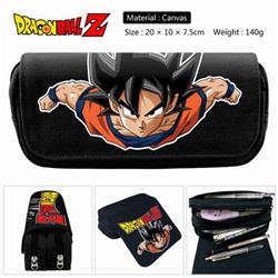 Dragon Ball Anime double layer multifunctional canvas pencil bag stationery box wallet 20X10X7.5CM 140G Style F
