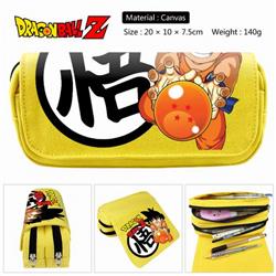 Dragon Ball Anime double layer multifunctional canvas pencil bag stationery box wallet 20X10X7.5CM 140G Style A