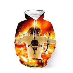 one piece ace anime 3d printed hoodie 2xs to 4xl