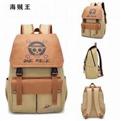One Piece Anime washed canvas PU backpack school bag 32X15X45CM 0.8KG