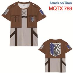 attack on titan anime 3d printed tshirt 2xs to 5XL