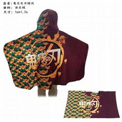 Demon Slayer Kimets Tomioka Giyuu Full Color COS Kimono Flannel Cape Coat 1X1.7M