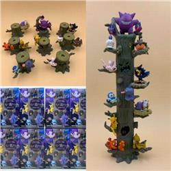 Pokemon a set of 8 Boxed Figure Decoration Model 740G Color box size:6X7X11.5CM a box of 50 sets