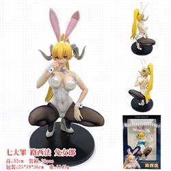 The Seven Deadly Sin Lucifer White Rabbit Hardware Sexy beauty girl Boxed Figure Decoration Model 32CM 1.145KG a box of