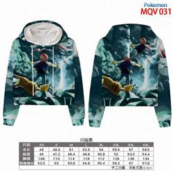 Pokemon Full color printed hooded pullover sweater 8 sizes from XS to 4XL MQV 031