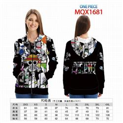 One Piece Full color zipper hooded Patch pocket Coat Hoodie 9 sizes from XXS to 4XL MQX 1681