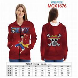 One Piece Full color zipper hooded Patch pocket Coat Hoodie 9 sizes from XXS to 4XL MQX 1676