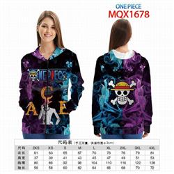 One Piece Full color zipper hooded Patch pocket Coat Hoodie 9 sizes from XXS to 4XL MQX 1678